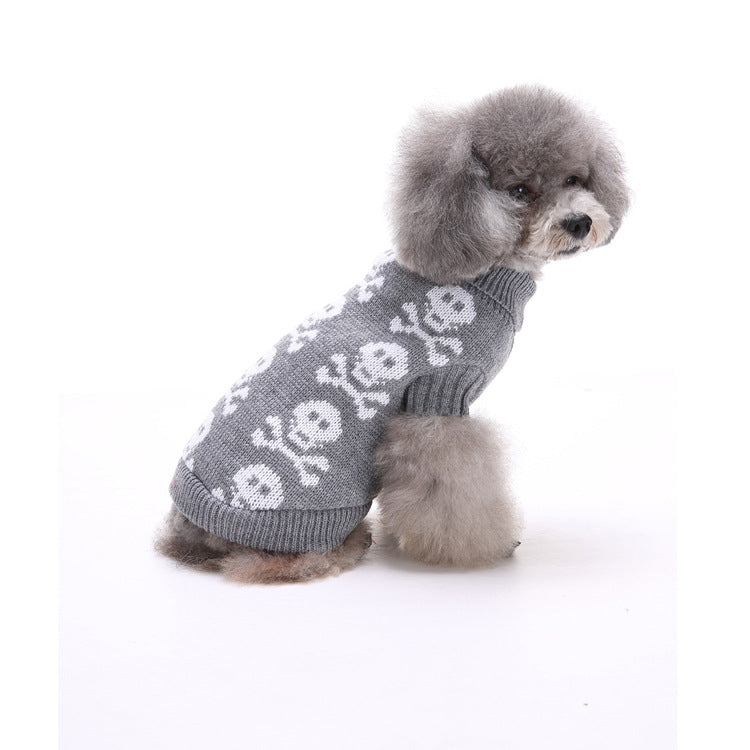 Small Dog & Cat Sweater for Cozy Autumn Halloween Style