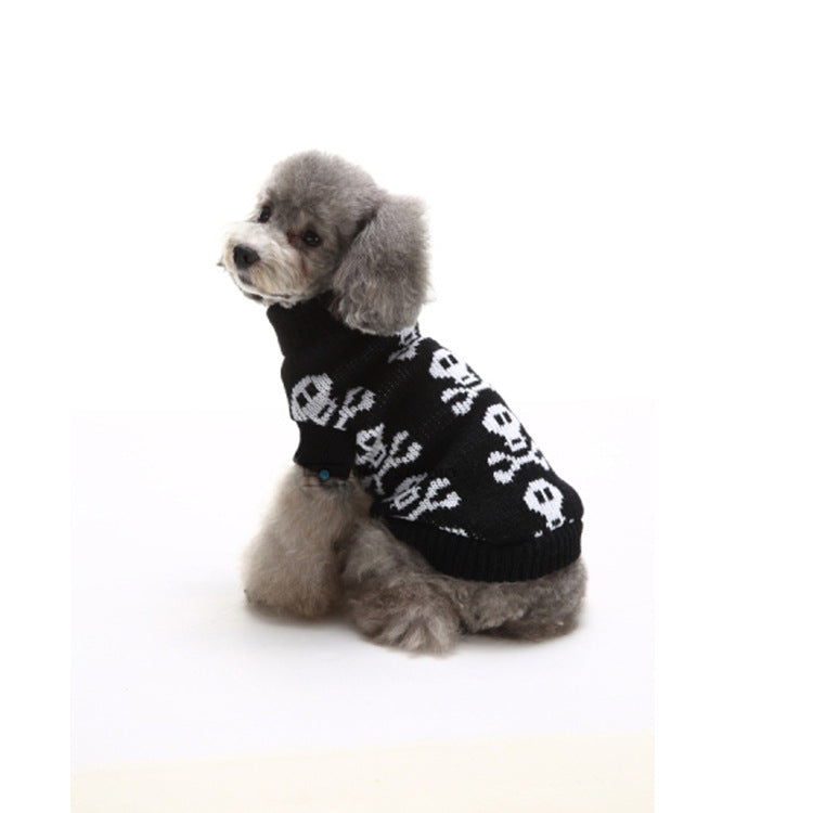 Small Dog & Cat Sweater for Cozy Autumn Halloween Style
