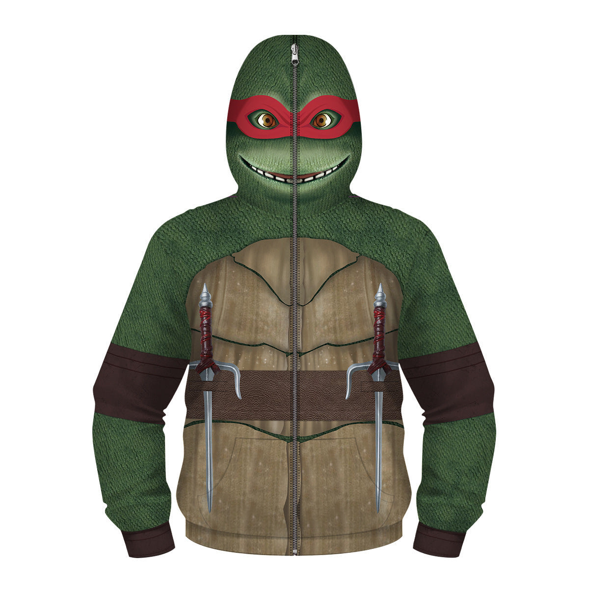 Kids Superhero Costume Hoodie With 3D Printed Mask