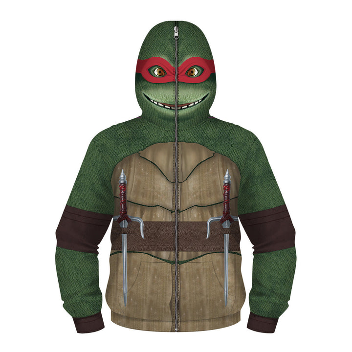 Kids Superhero Costume Hoodie With 3D Printed Mask
