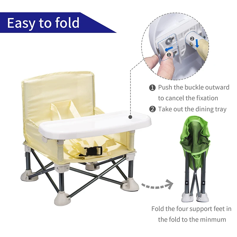 Portable Baby Dining Chair With Foldable Travel Seat