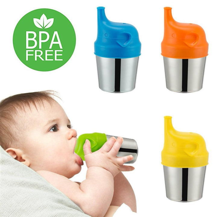 Stainless Steel Sippy Cup for Independent Drinking