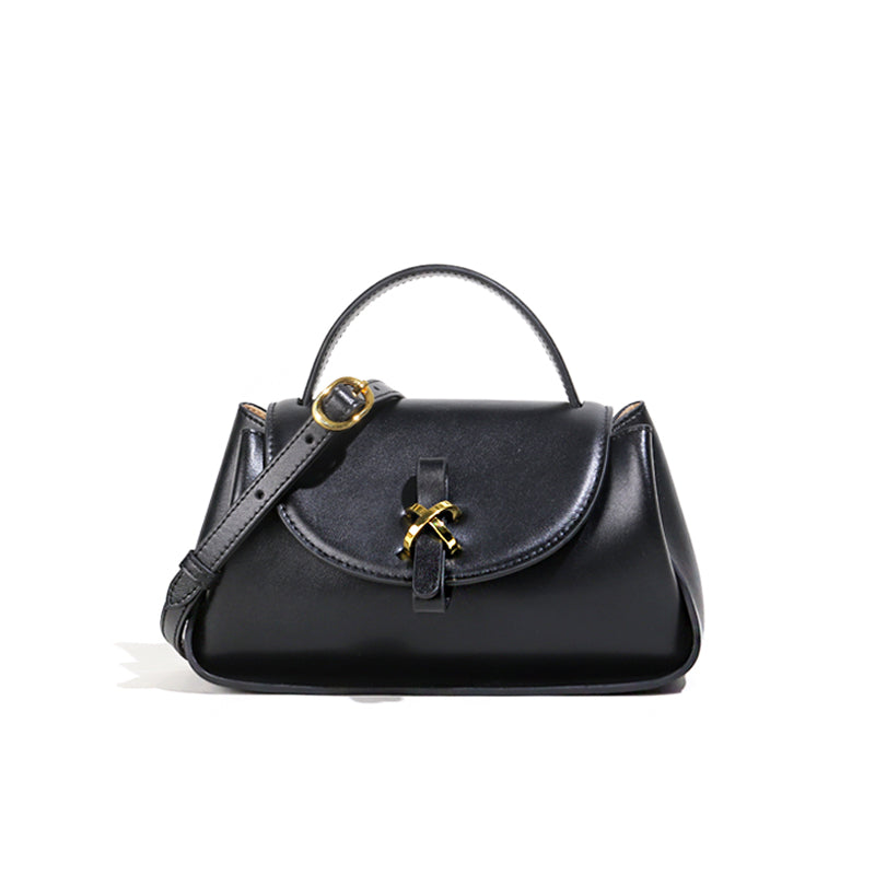 Retro Chestnut Brown Handbag With Versatile Carry