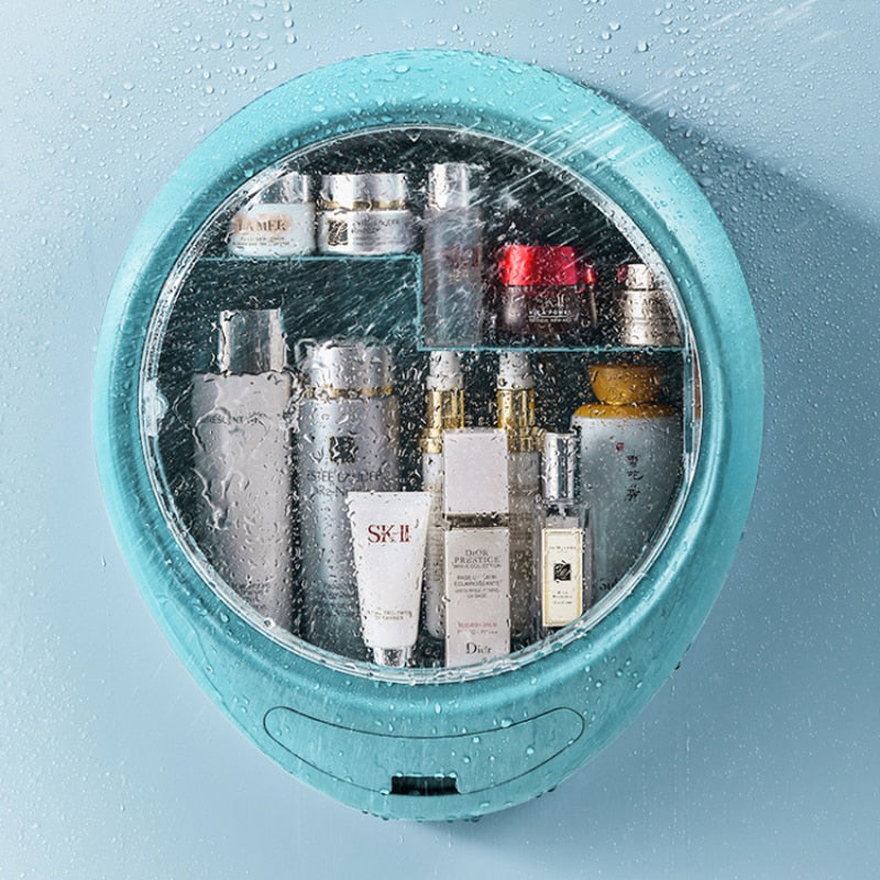 Wall-Mounted Makeup Storage Box with Dust Cover Door