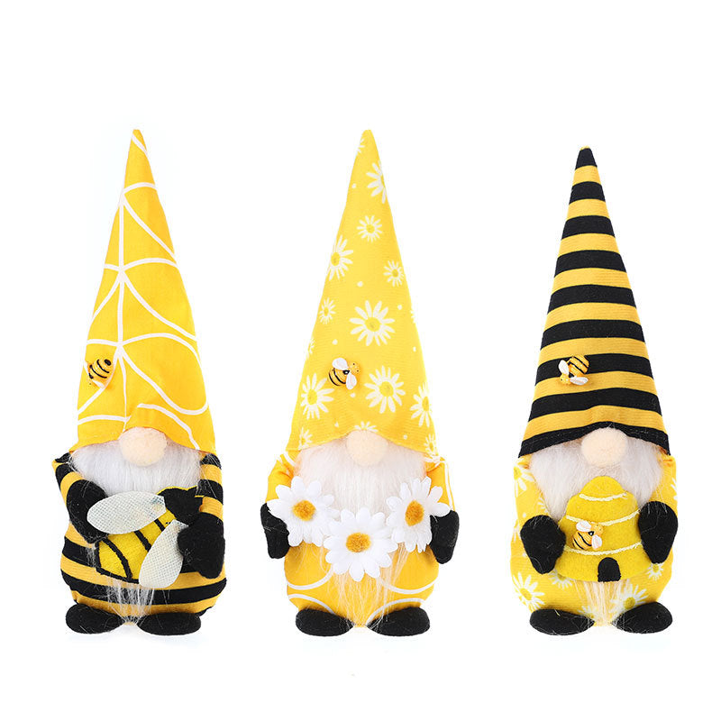 Bee Gnome Decoration Set for Playful Seasonal Style