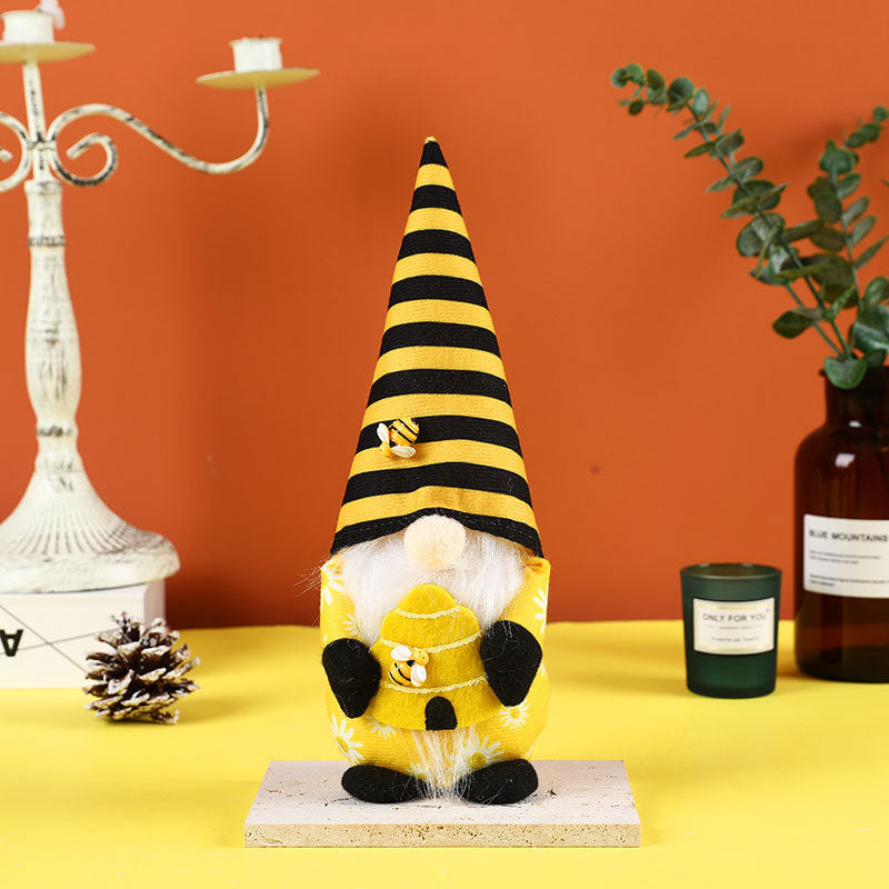 Bee Gnome Decoration Set for Playful Seasonal Style