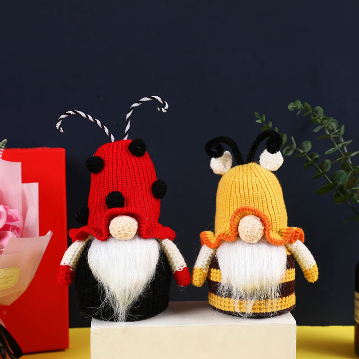 Bee Gnome Ornaments – Whimsical Knitted Home Decor