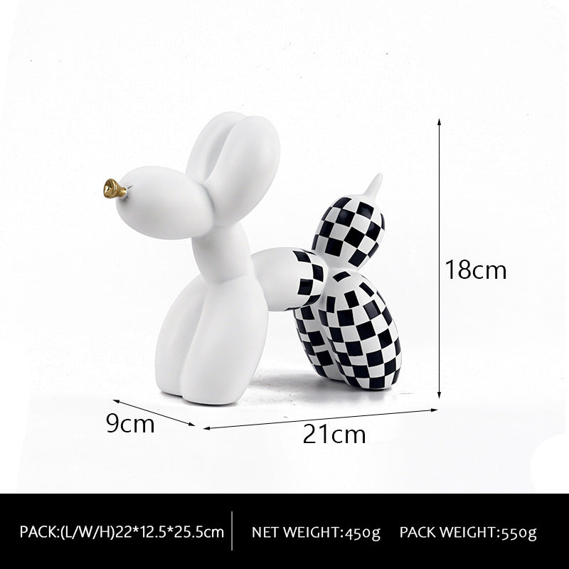 Balloon Dog Sculpture for Modern Monochrome Interiors