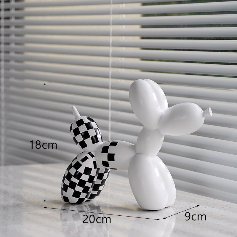 Balloon Dog Sculpture for Modern Monochrome Interiors