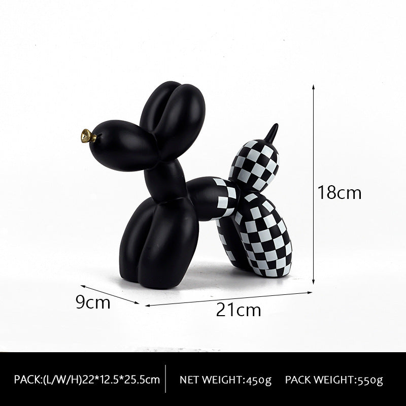 Balloon Dog Sculpture for Modern Monochrome Interiors