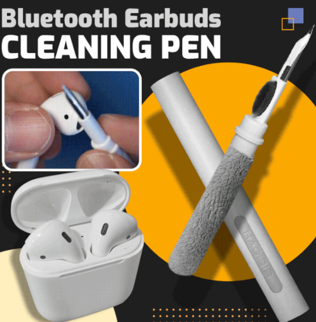 Bluetooth Earbud Cleaning Pen with Plush Brush & Metal Nib