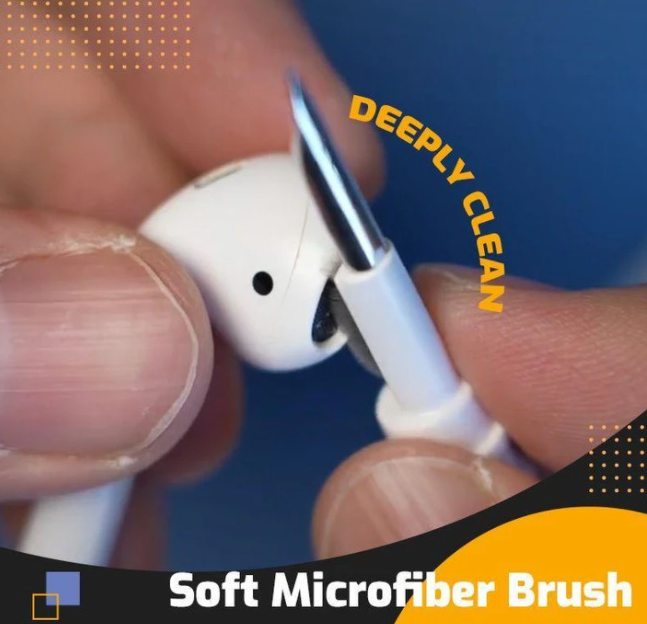 Bluetooth Earbud Cleaning Pen with Plush Brush & Metal Nib