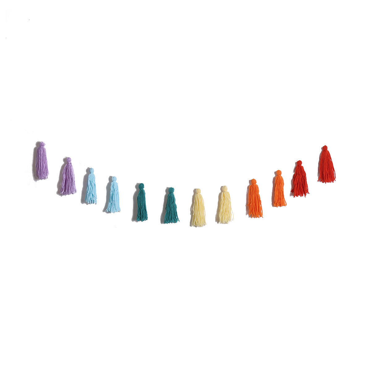 Rainbow Tassel Garland for Cheerful Boho Room Decor
