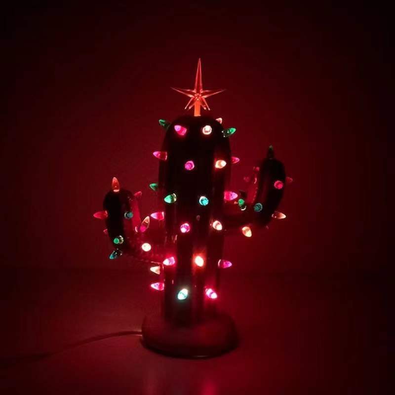 Cactus LED Lamp for Playful Multicolor Room Ambience