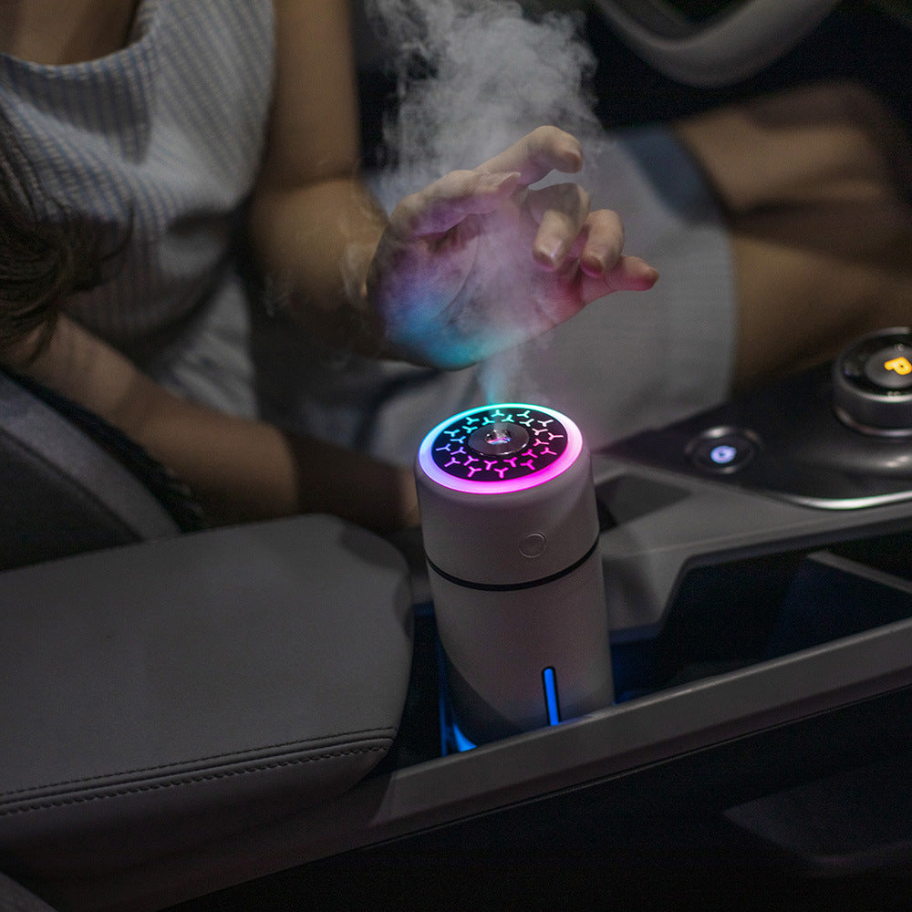 Car USB Humidifier with Rainbow Mood Light for Desks