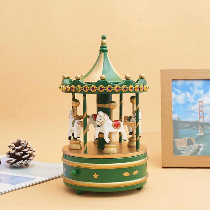 Carousel Music Box for Nostalgic Festive Holiday Charm