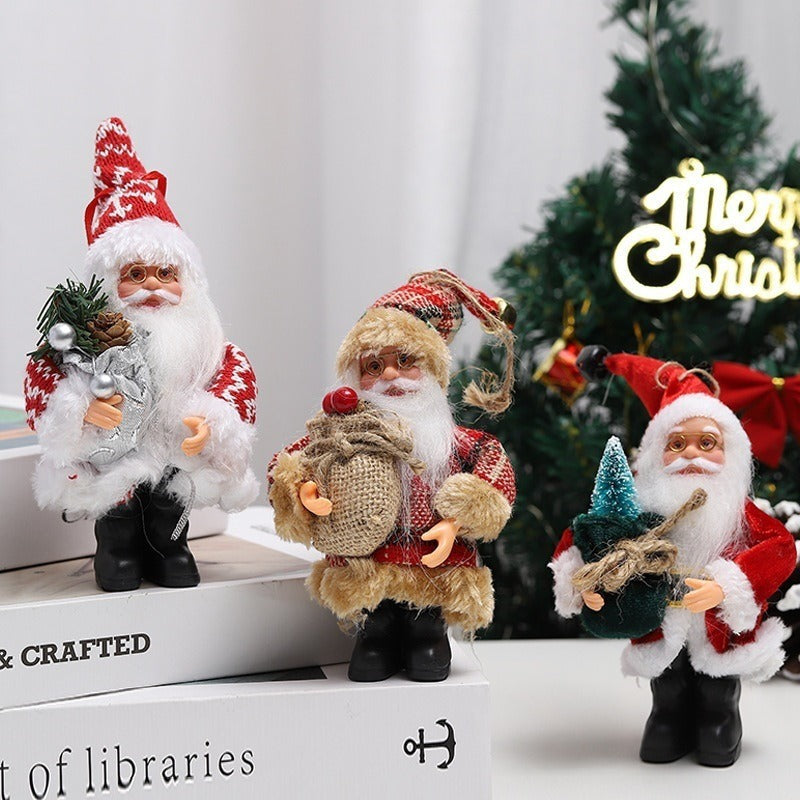 Santa Claus Plush Ornament for Cozy Christmas Displays