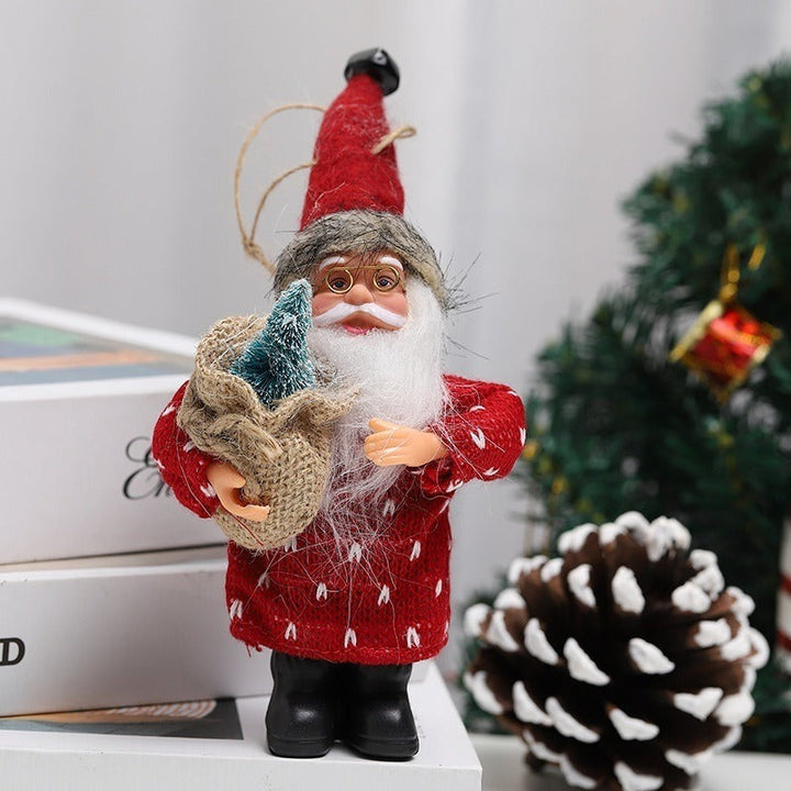 Santa Claus Plush Ornament for Cozy Christmas Displays