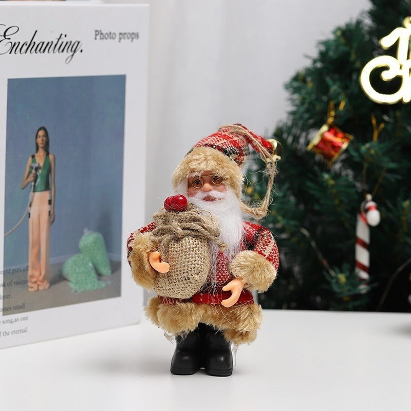 Santa Claus Plush Ornament for Cozy Christmas Displays