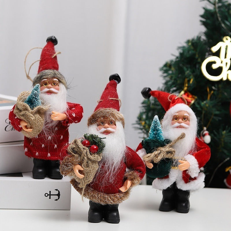 Santa Claus Plush Ornament for Cozy Christmas Displays
