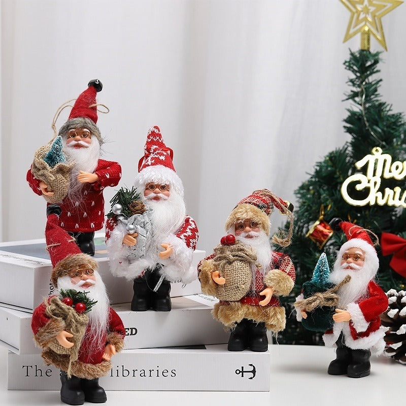 Santa Claus Plush Ornament for Cozy Christmas Displays