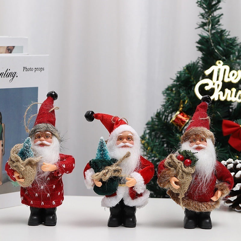 Santa Claus Plush Ornament for Cozy Christmas Displays