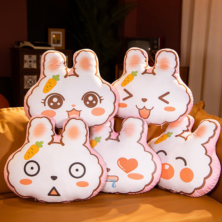 Rabbit Decorative Pillow With Double-Sided Washable Cover