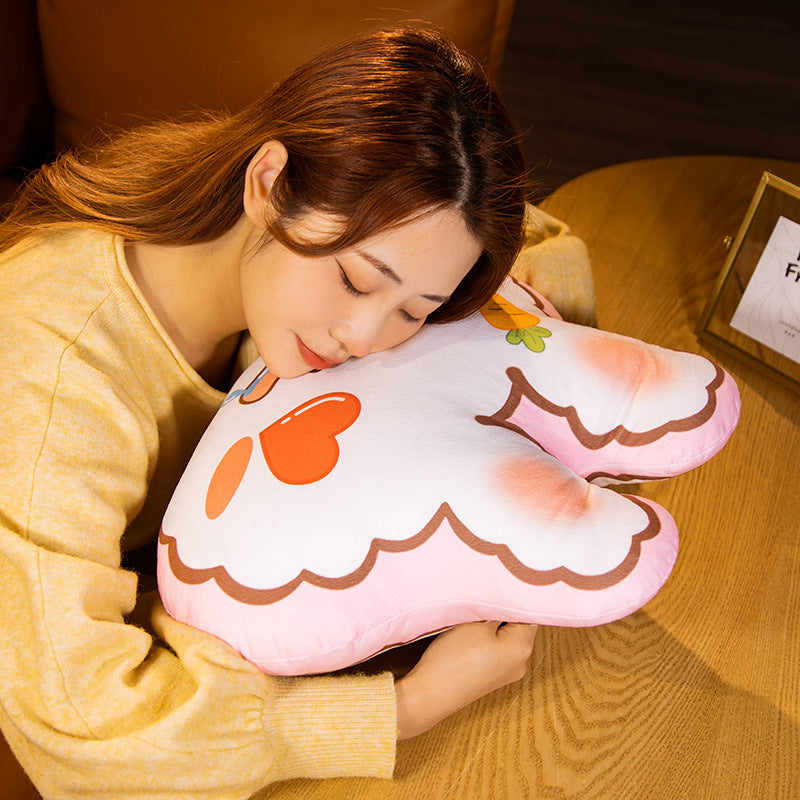 Rabbit Decorative Pillow With Double-Sided Washable Cover
