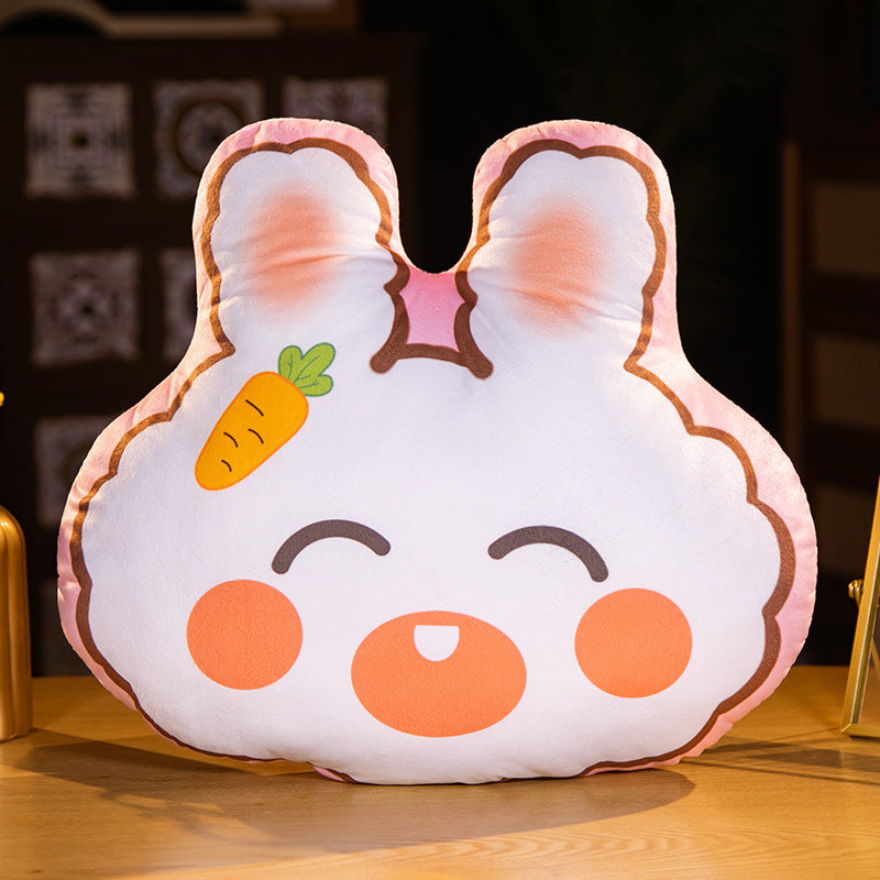 Rabbit Decorative Pillow With Double-Sided Washable Cover