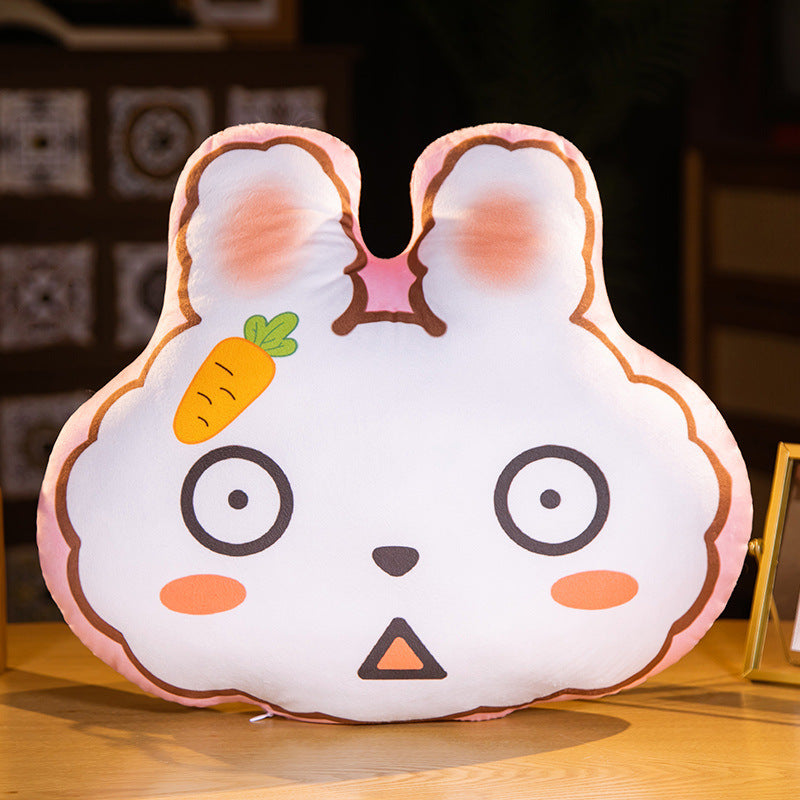 Rabbit Decorative Pillow With Double-Sided Washable Cover