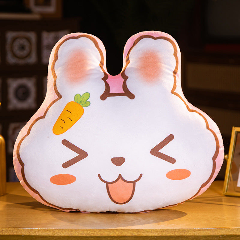 Rabbit Decorative Pillow With Double-Sided Washable Cover