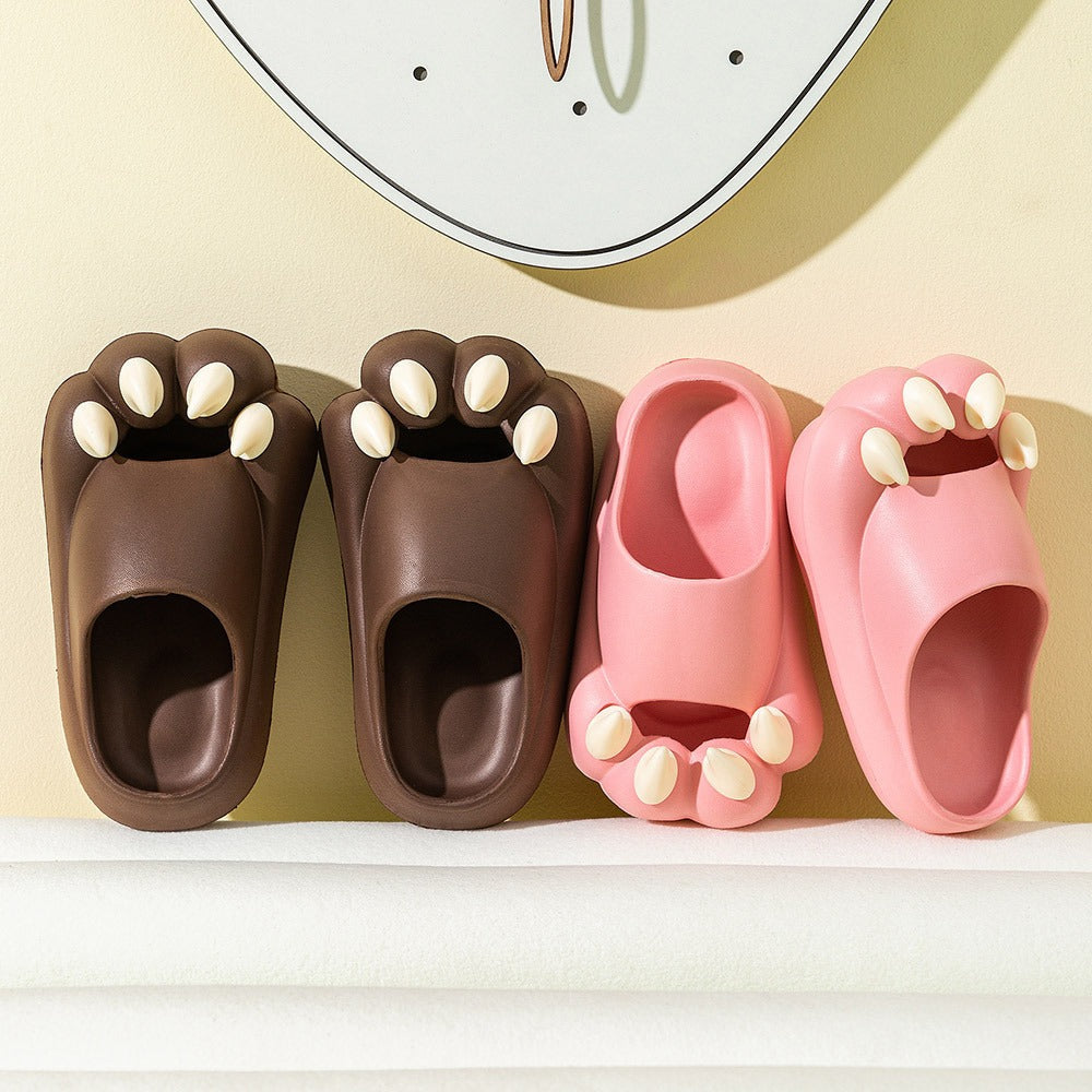Cat Paw Slippers for Playful Indoor Summer Comfort