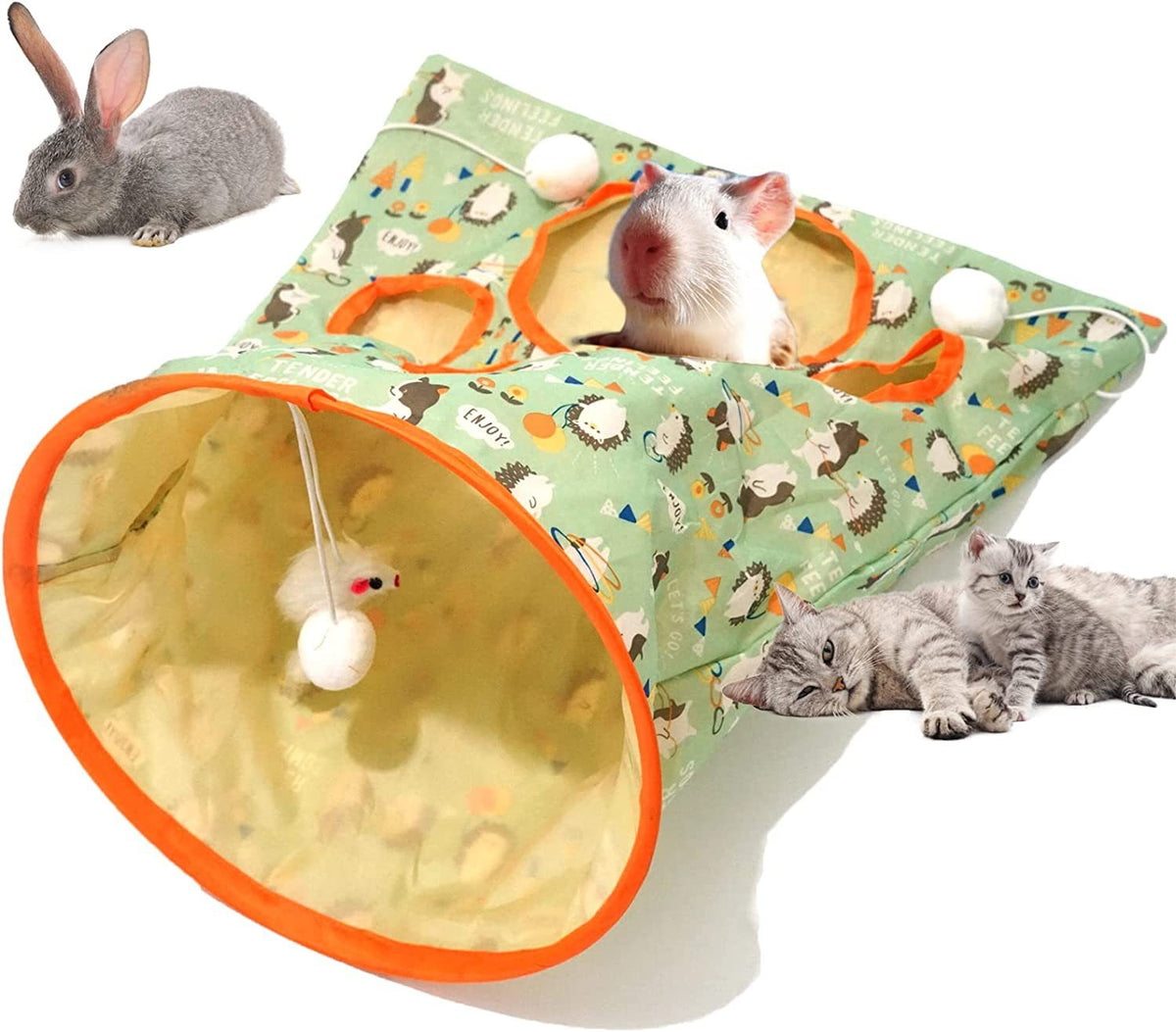 Cat Tunnel Toy for Indoor Exercise & Enrichment Play