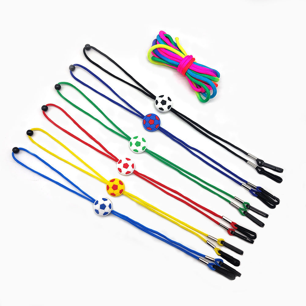 Kids Mask & Hat Lanyard | Adjustable Soccer Charm