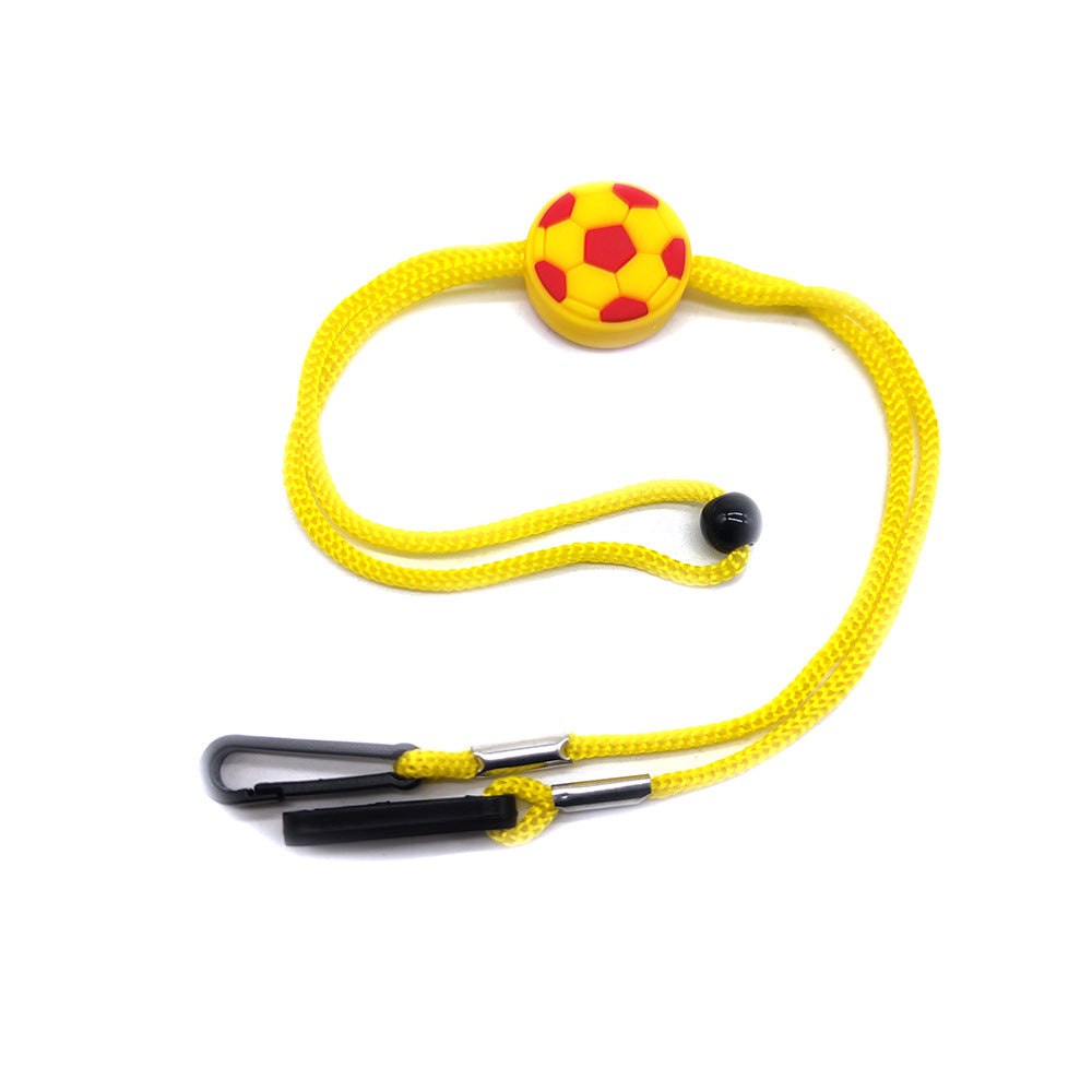 Kids Mask & Hat Lanyard | Adjustable Soccer Charm
