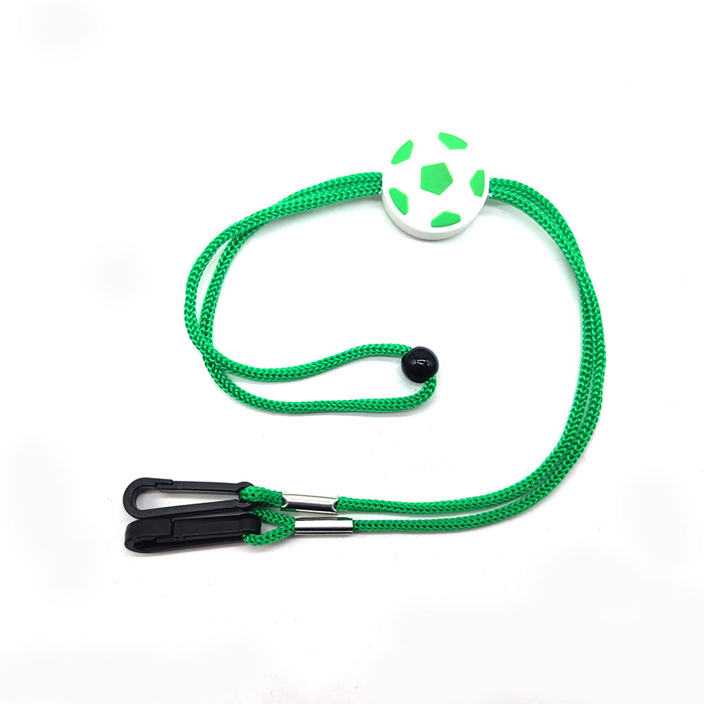 Kids Mask & Hat Lanyard | Adjustable Soccer Charm