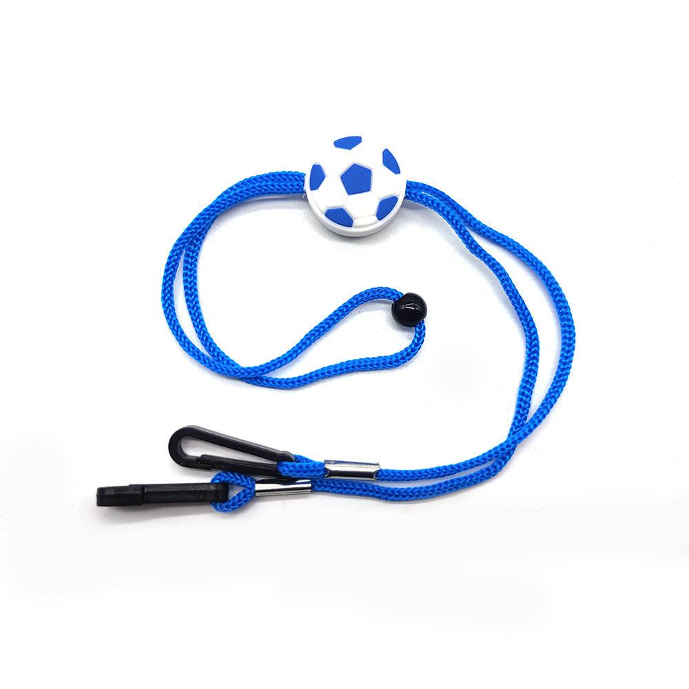 Kids Mask & Hat Lanyard | Adjustable Soccer Charm