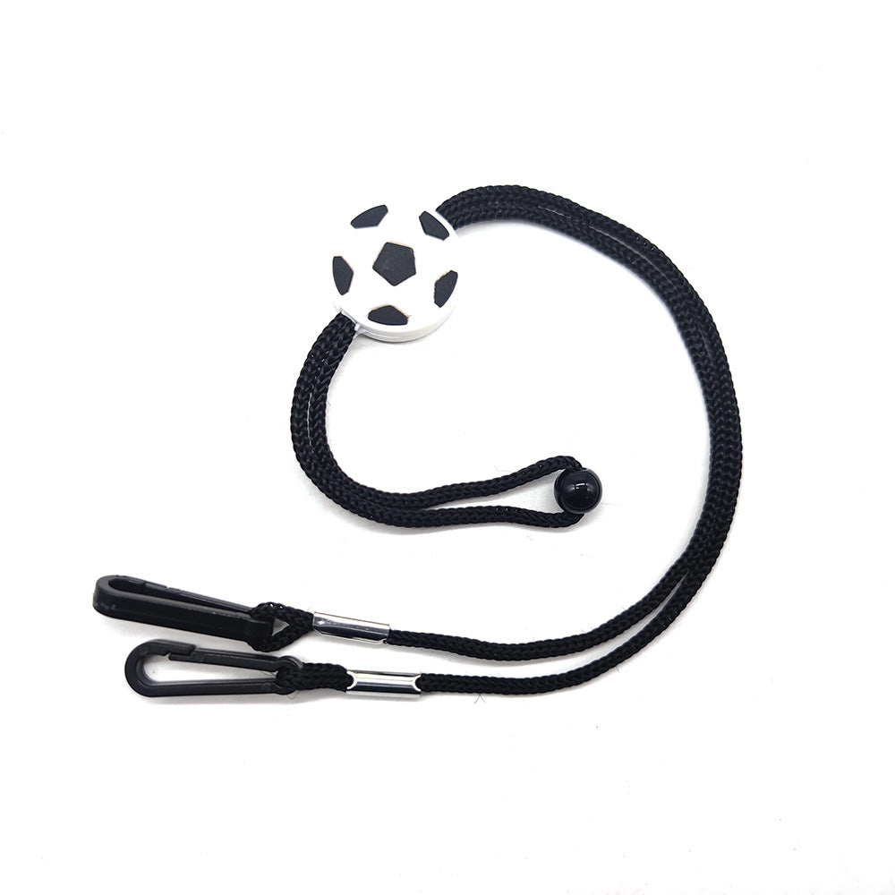 Kids Mask & Hat Lanyard | Adjustable Soccer Charm