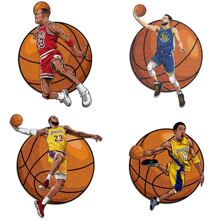100-Piece Wooden 3D Basketball Puzzle for Young Fans
