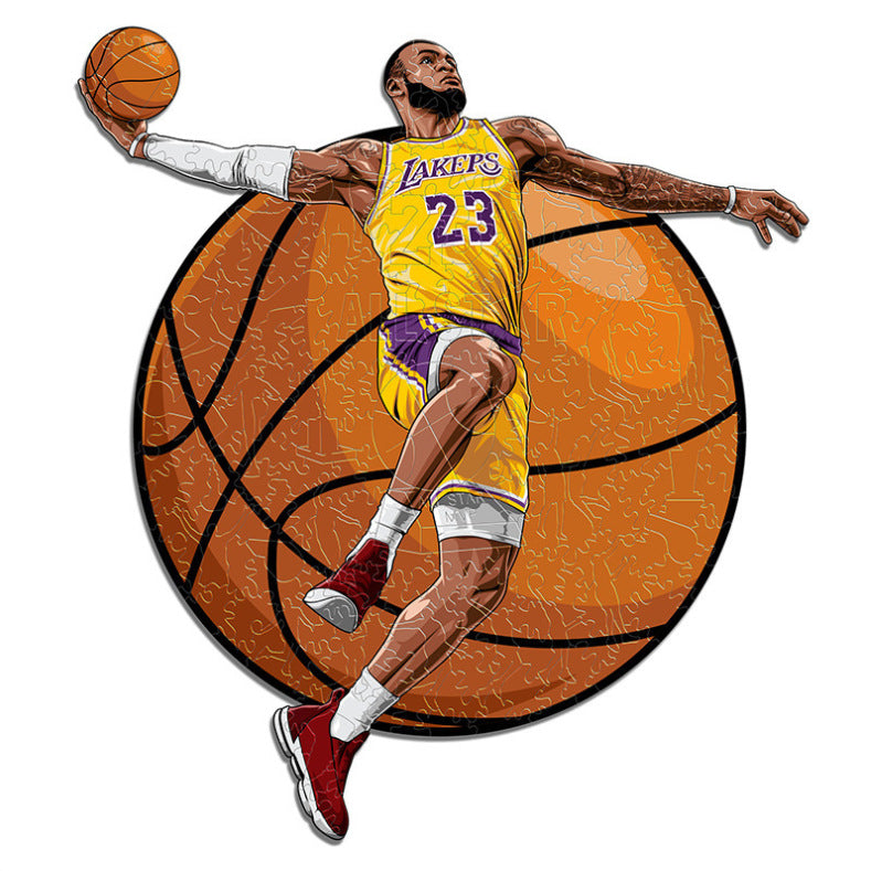 100-Piece Wooden 3D Basketball Puzzle for Young Fans