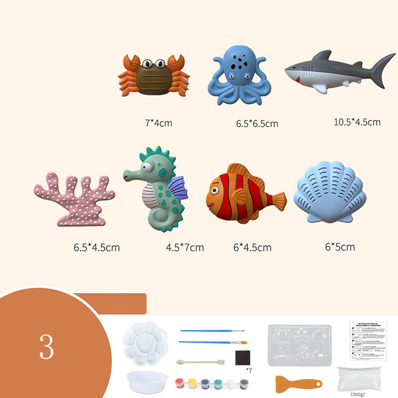 Children's Plaster Painting Set for Creative Dino Play