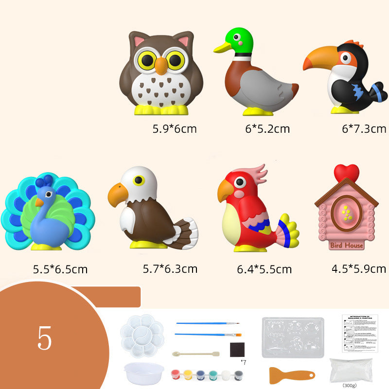 Children's Plaster Painting Set for Creative Dino Play