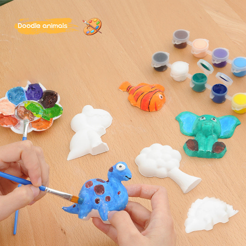 Children's Plaster Painting Set for Creative Dino Play