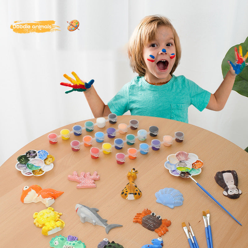Children's Plaster Painting Set for Creative Dino Play