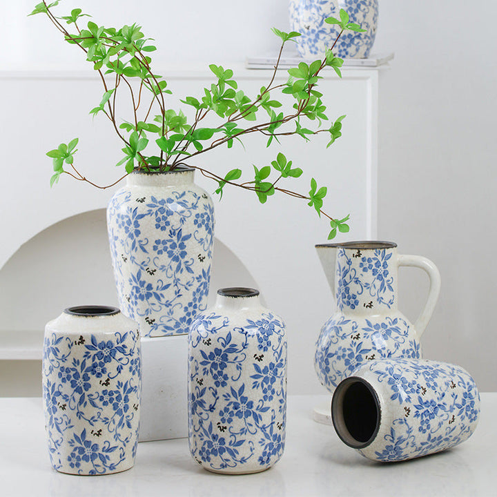 Blue And White Ceramic Vase For Timeless Vintage Style