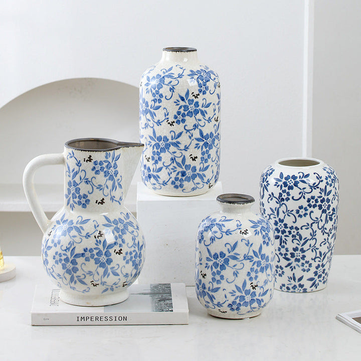 Blue And White Ceramic Vase For Timeless Vintage Style