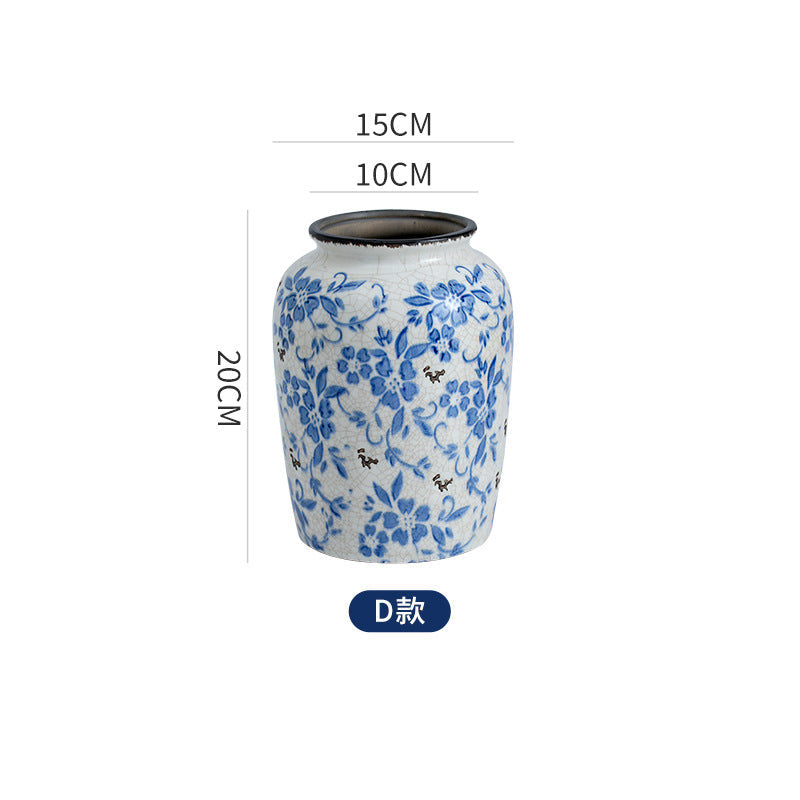Blue And White Ceramic Vase For Timeless Vintage Style