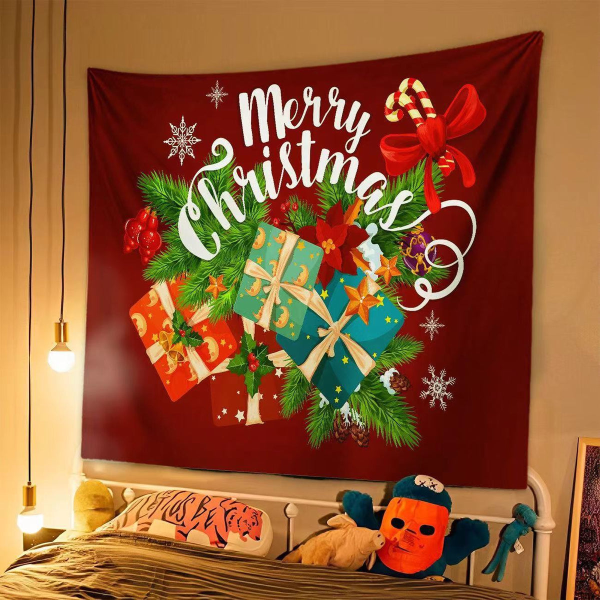 Christmas Tapestry Wall Hanging for Festive Holiday Decor