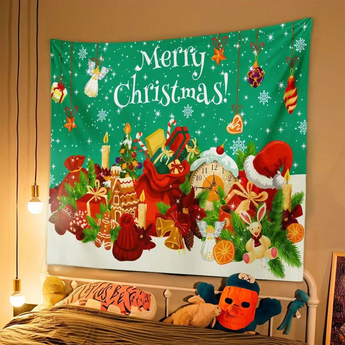 Christmas Tapestry Wall Hanging for Festive Holiday Decor
