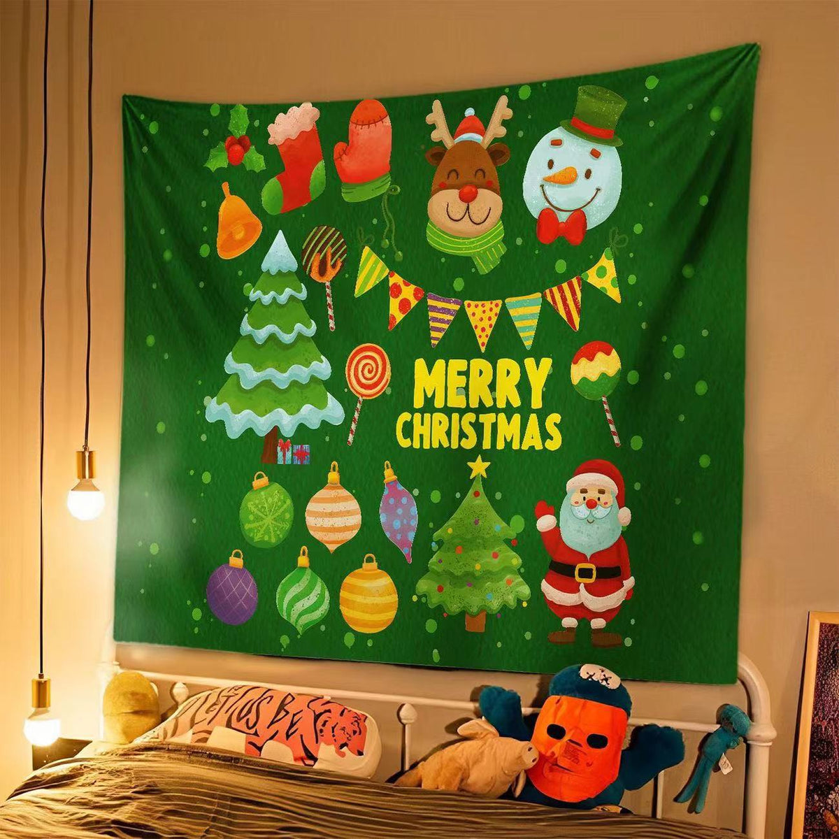 Christmas Tapestry Wall Hanging for Festive Holiday Decor